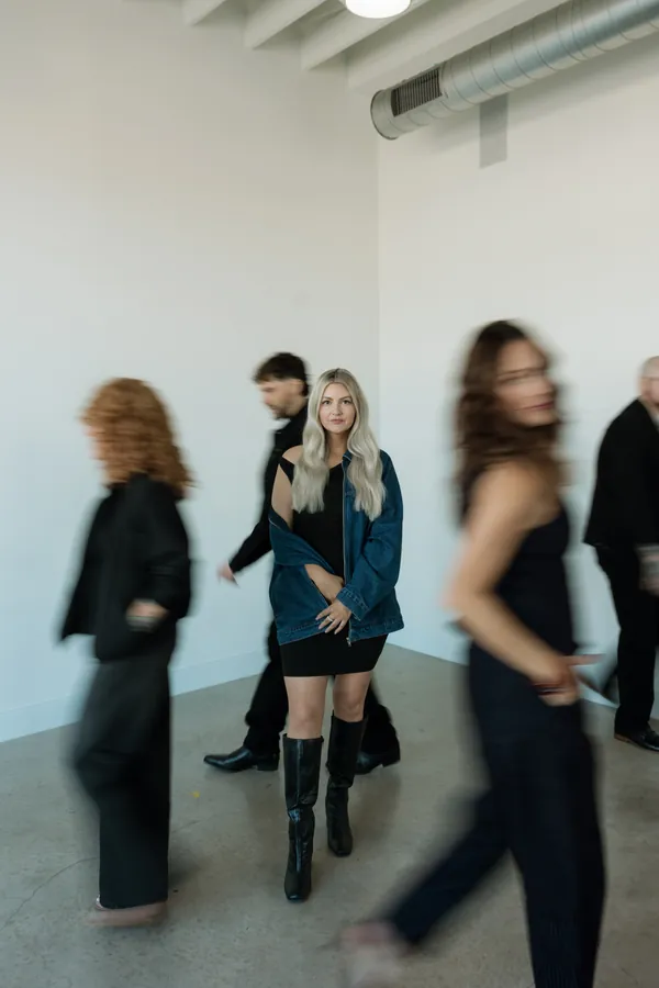 Stylists walking through the studio